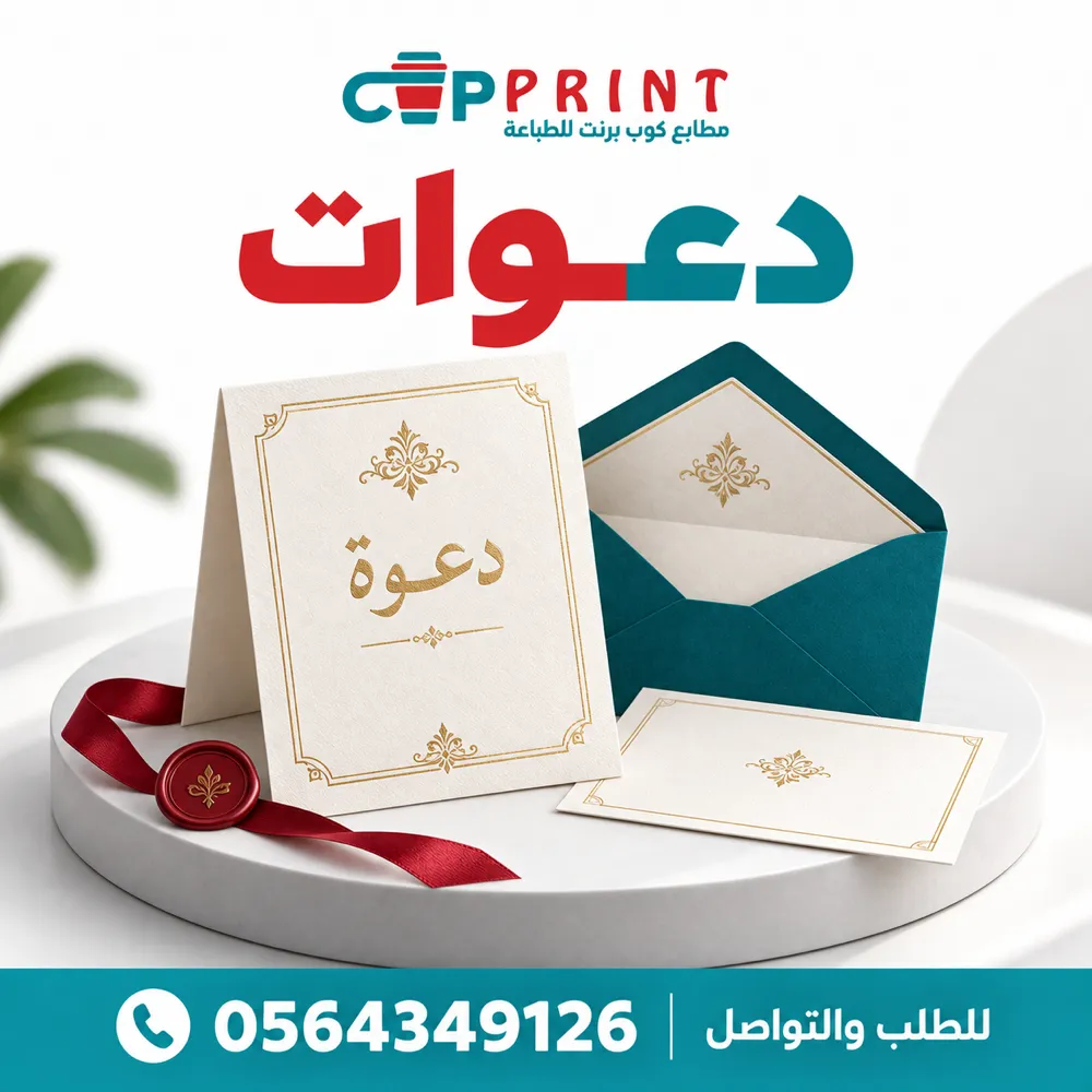 طباعة دعوات كروت مناسبات وزفاف فاخرة